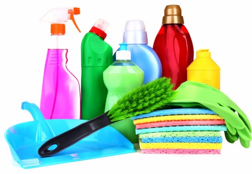 Professional office cleaning team at work