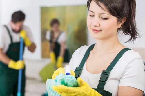 Advanced cleaning equipment in use