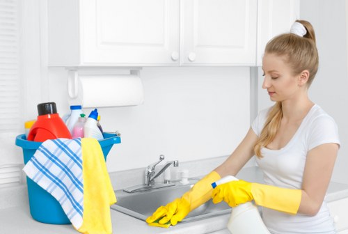 Arkley Cleaners team performing deep floor cleaning